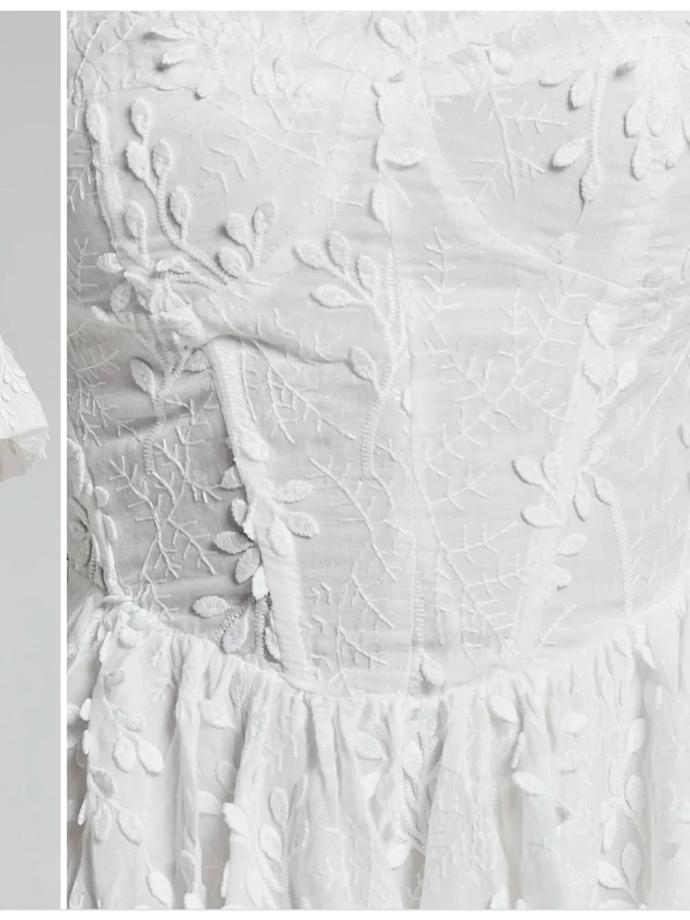 Showpo Esthela White Mini Dress Puff Sleeve Corset Fairy Princess Women’s US 10 - Picture 3 of 16